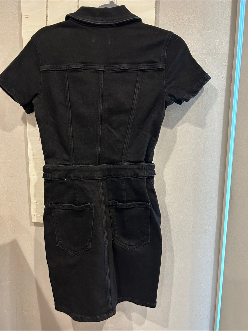 Good American Fit For Success Black Denim Dress - Picture 3 of 3